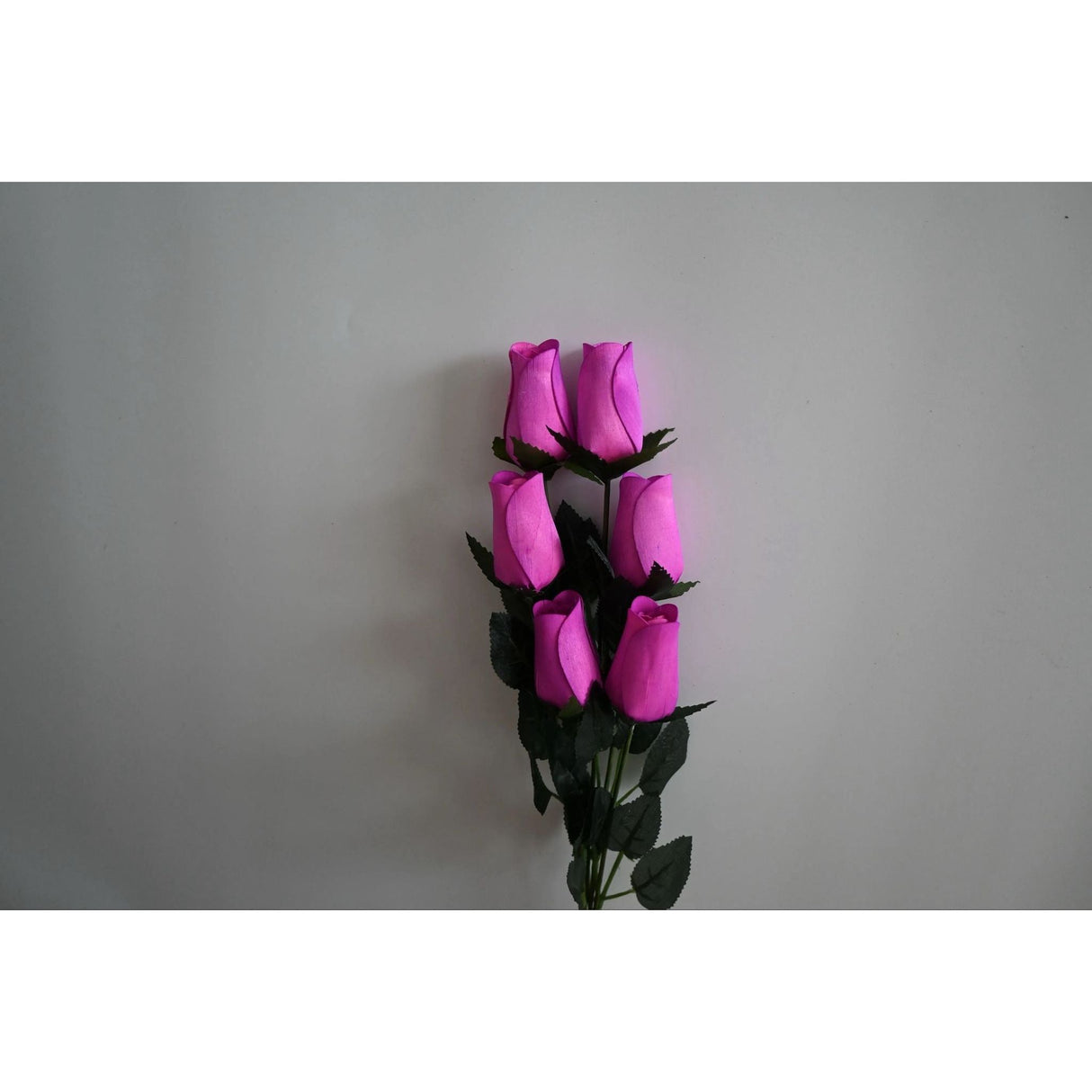 Roses Realistic Big Bud Wooden Mauve Purple (Single or Bouquet)