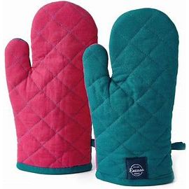 Home Signature Oven Mitt Non-Slip Pot Gloves For Cooking, Baking & Grilling