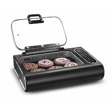 Grill sans fumée et friteuse à air 5 en 1 FoodStation avec technologie d'extraction de fumée