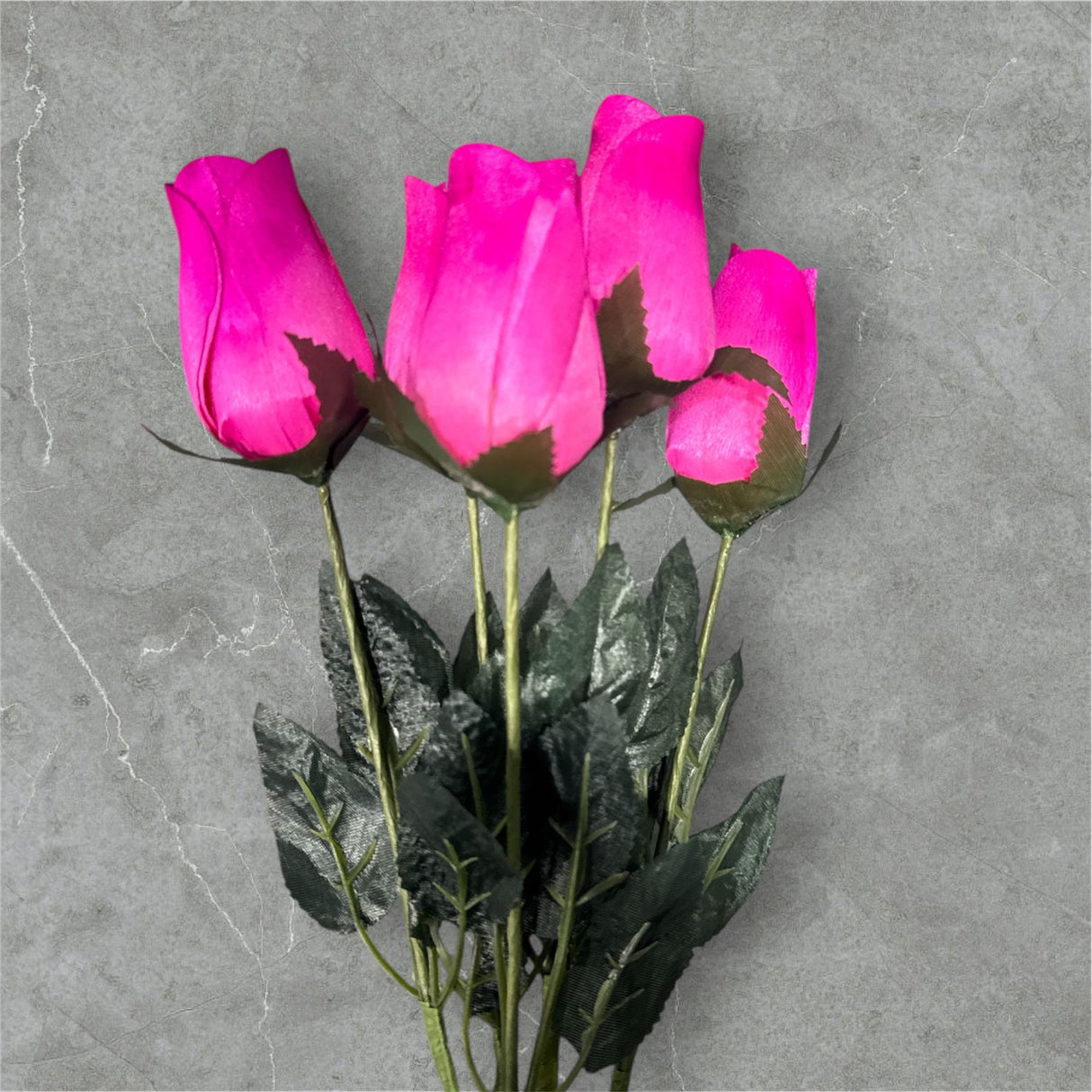Roses Realistic Small Bud Wooden Roses Light Pink & Dark Pink (Single or Bouquet)