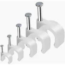 Telstar Cable Clip Round Assorted White