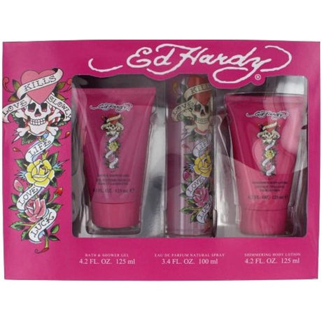 Ed Hardy Love Kills Slowly gift set Eau De Parfum - AGSWHOLESALE