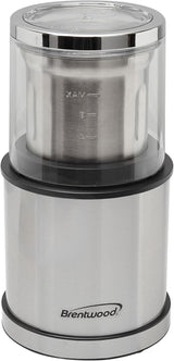 Brentwood CG-162S 75-Gram Electric Wet and Dry Coffee Bean, Herb, and Spice Grinder, Black