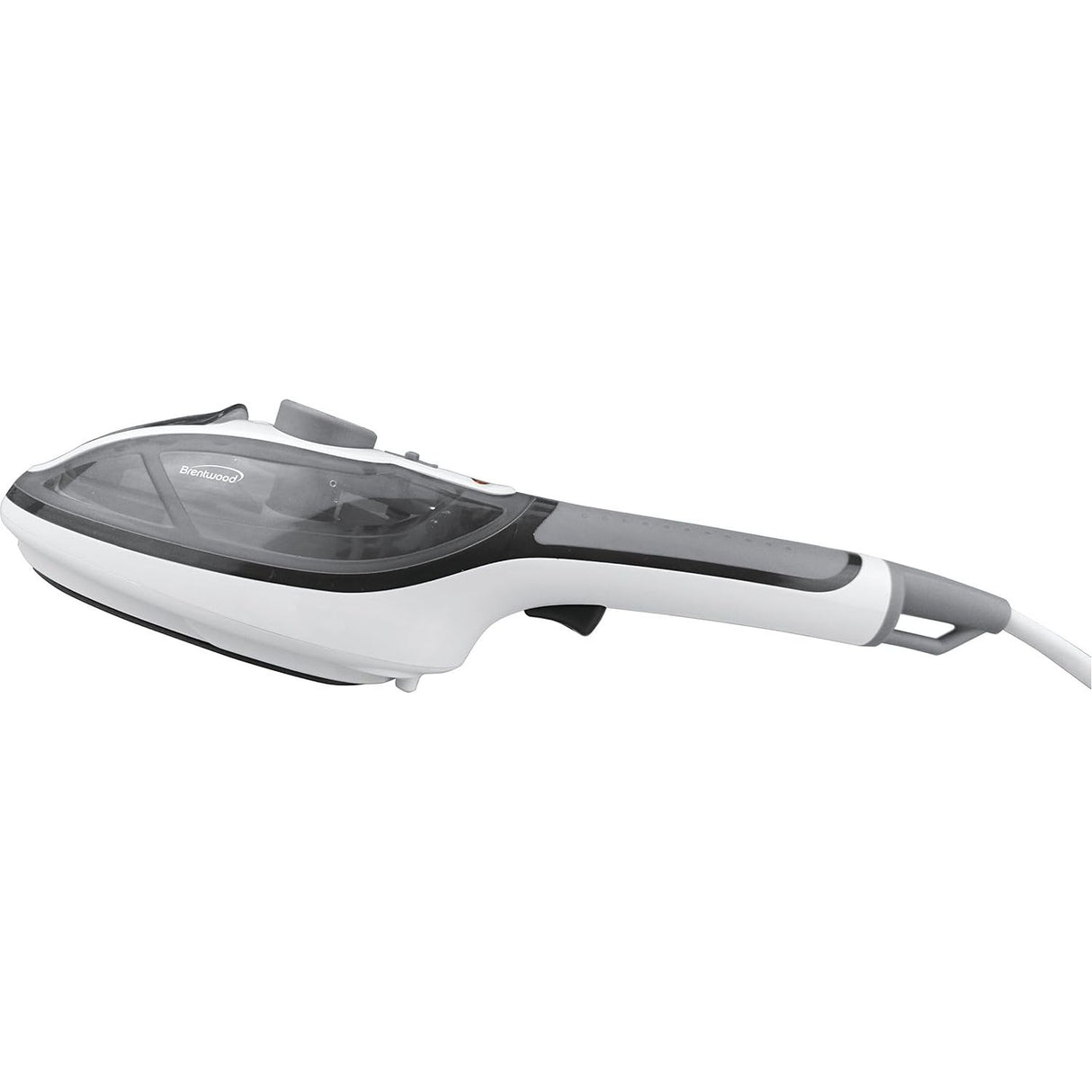 Brentwood Clothes Steamer and Iron Non-Stick, Handheld, White/Black