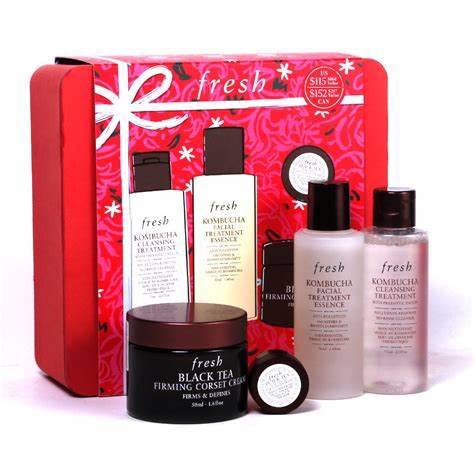 Coffret cadeau Fresh Beauty Nettoyant, Essence, Crème et Crème pour les yeux