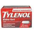 TYLENOL CAPLETS 24 COUNT EXTRA STRENGTH ACETAMINOPHEN 500MG - AGSWHOLESALE