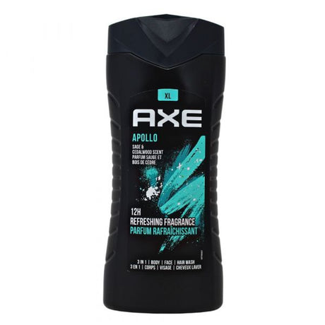 AXE BODY WASH 400ML APOLLO - AGSWHOLESALE
