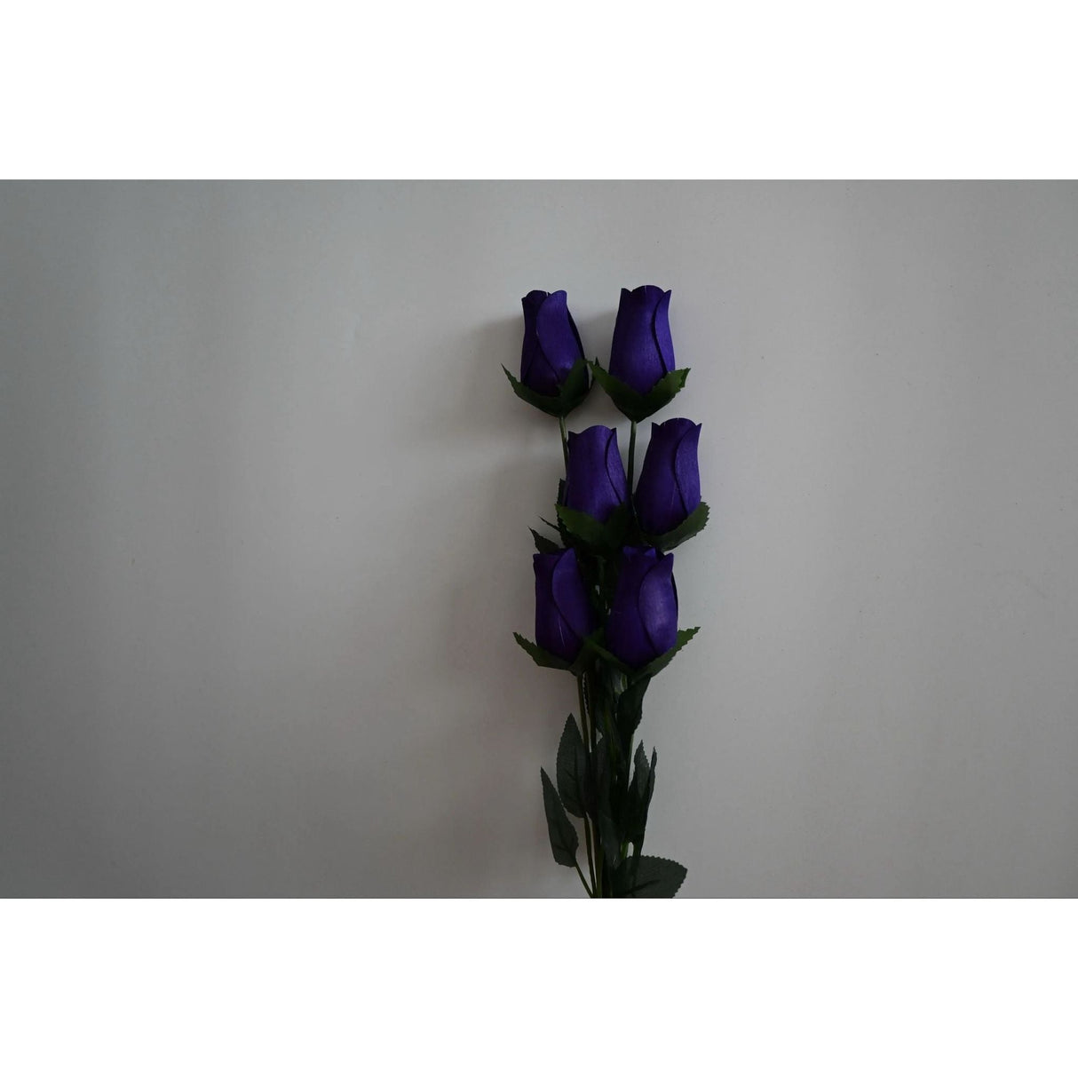 Roses Realistic Big Bud Wooden Purple (Single or Bouquet)