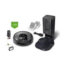 Aspirateur robot à vidange automatique connecté au Wi-Fi Roomba i7+ - Noir