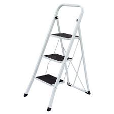 3 Step Ladder Heavy Duty Black Nonslip