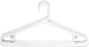 Cintres en plastique, lot de 6 - Blanc