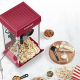 Machine à pop-corn électrique de style cinéma 16 tasses Rouge CPM-32