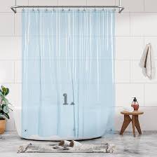 Doublure de rideau de douche avec aimants PVC 70x72" Bleu clair