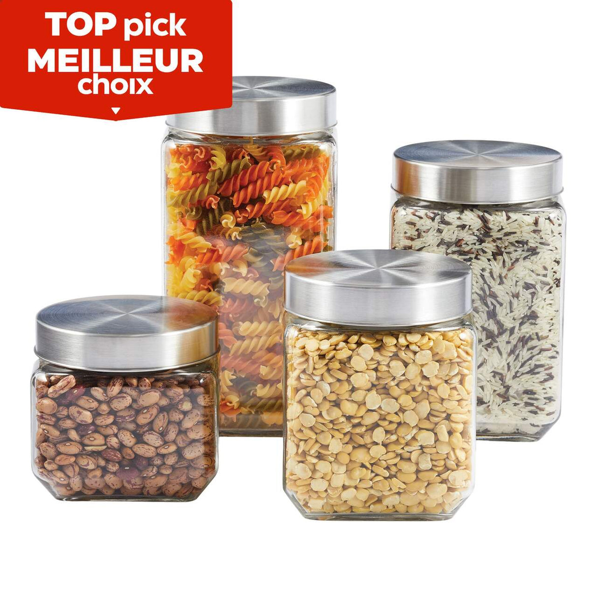 4-Piece Glass Food Storage Set