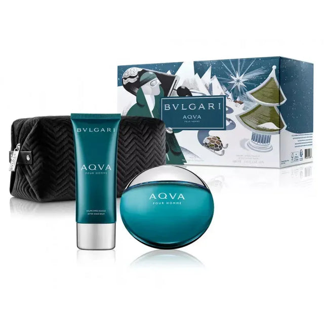 Bvlgari Aqua Eau De Toilette 3PC Gift Set - AGSWHOLESALE